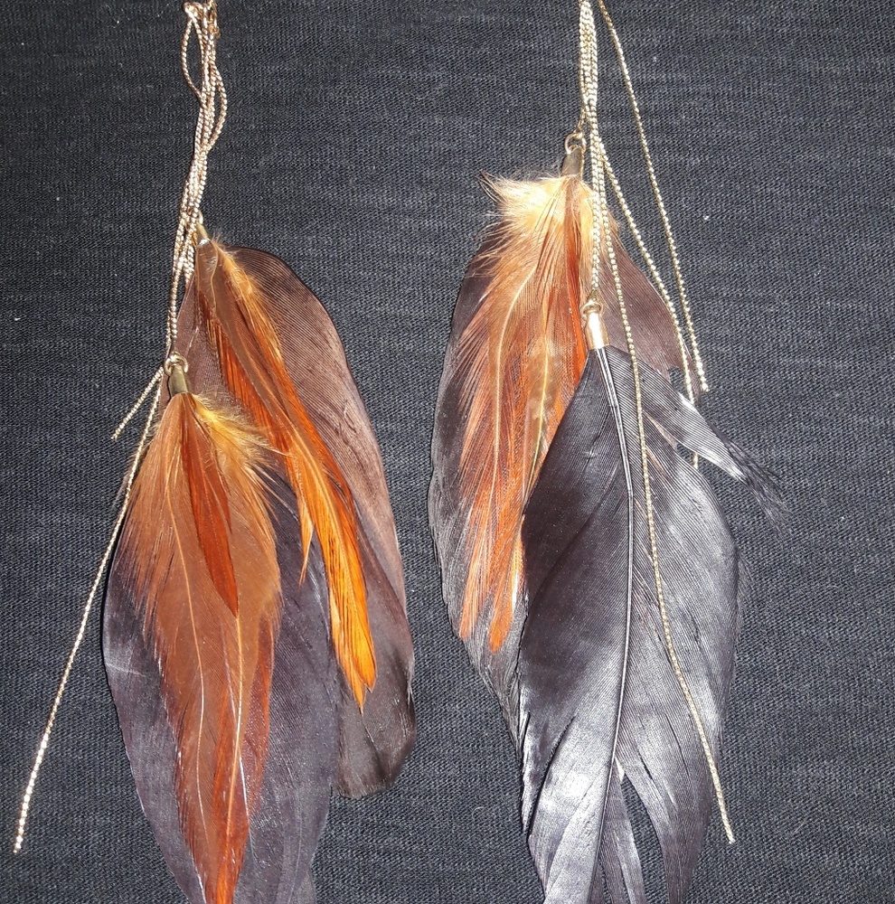 Feather earrings